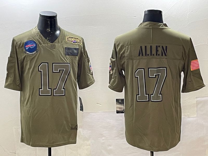 Men Buffalo Bills #17 Allen Green 2025 Nike Salute to Service Limited NFL Jersey style 3->atlanta braves->MLB Jersey